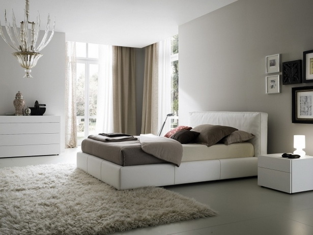 Schlafzimmer in grau