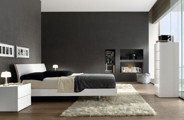 Schlafzimmer wand grau