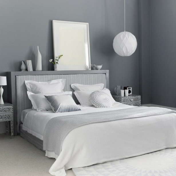 Schlafzimmer wand grau