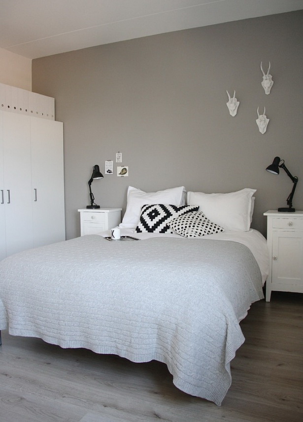 Schlafzimmer wand grau