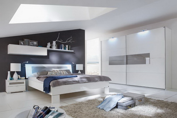 Schlafzimmer weiss grau