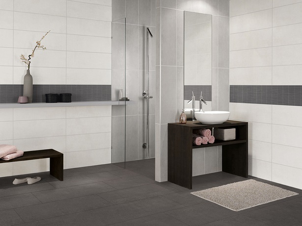 Badezimmer modern grau