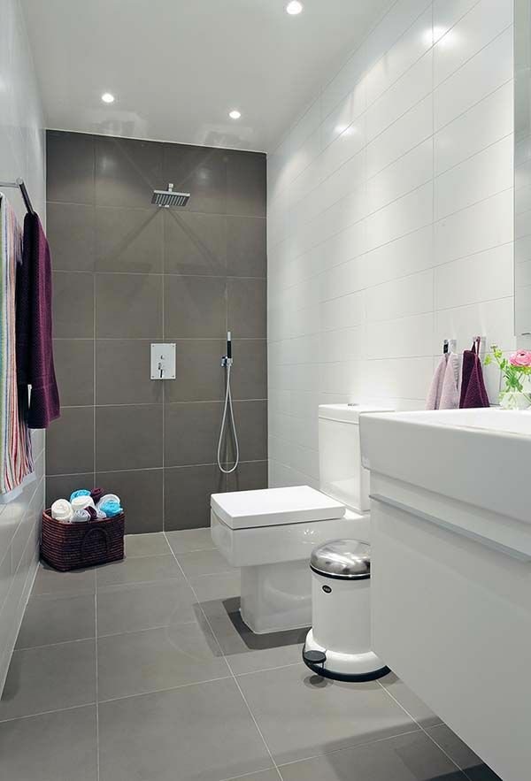 Badezimmer modern grau