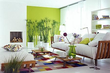 Dekoideen wohnzimmer grün