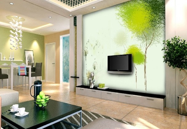 Dekoration wohnzimmer grün