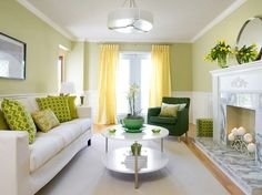 Gelbe deko wohnzimmer