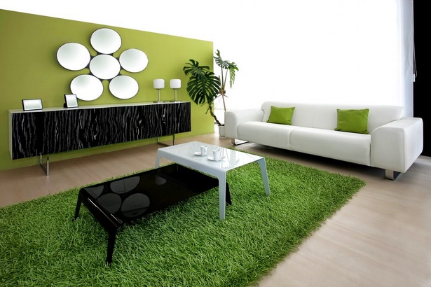 Grüne deko wohnzimmer