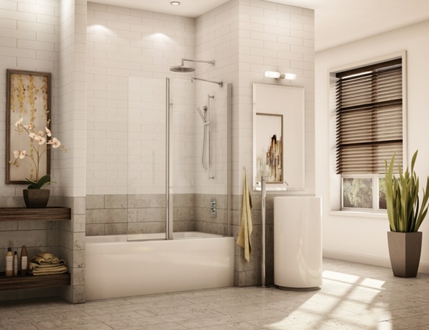 Moderne badezimmer mit dusche und badewanne