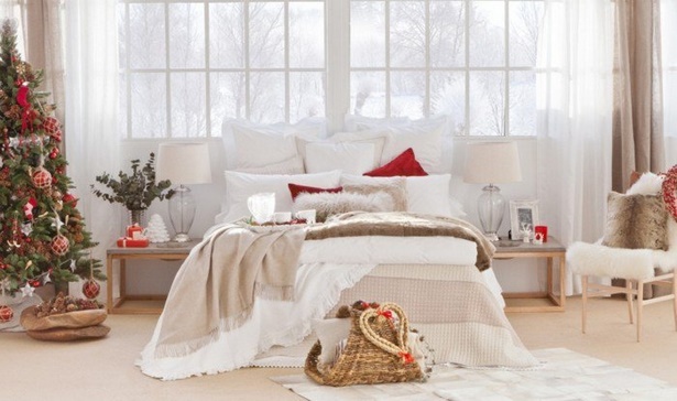Schlafzimmer weihnachtlich dekorieren
