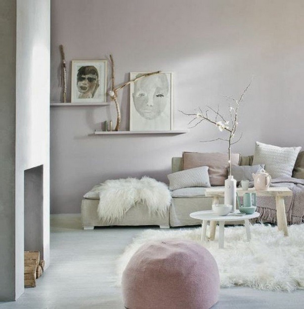 Wohnzimmer deko rosa