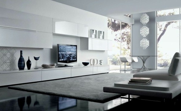 Wohnzimmer modern grau