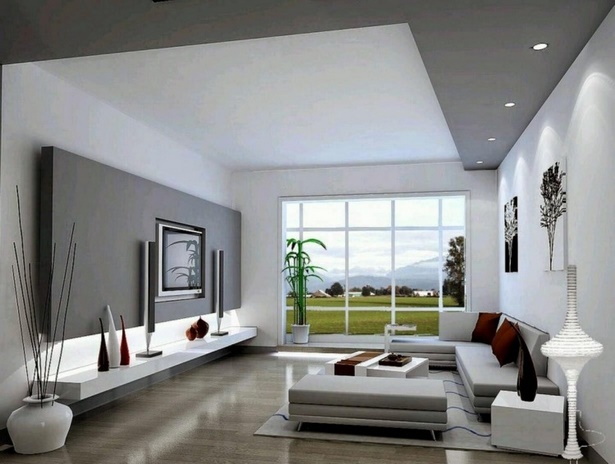 Wohnzimmer modern grau