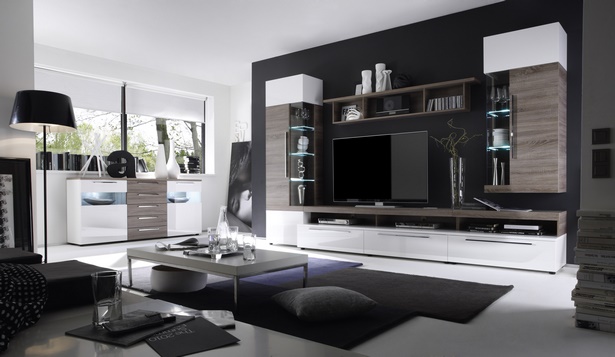 Wohnzimmer modern schwarz weiß