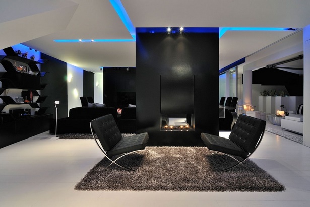Wohnzimmer modern schwarz weiß