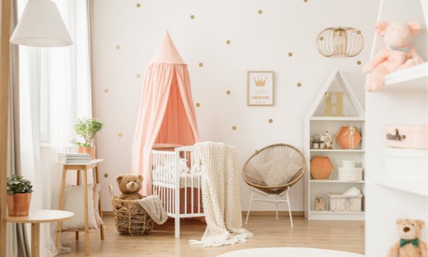 Babyzimmer gestalten rosa