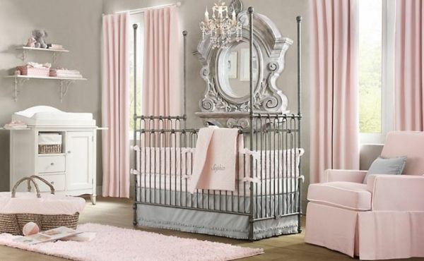 Babyzimmer gestalten rosa
