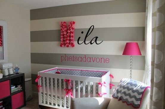 Babyzimmer gestalten rosa