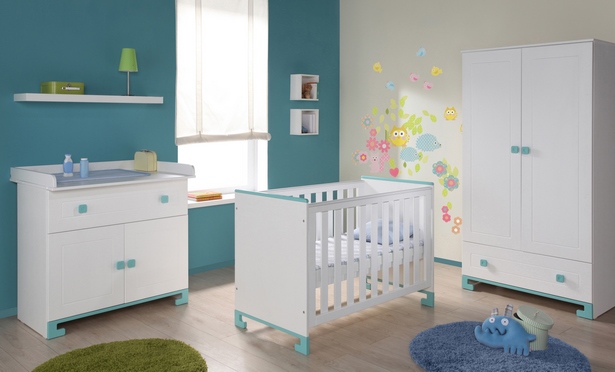 Babyzimmer grau türkis