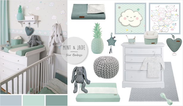 Babyzimmer grau türkis