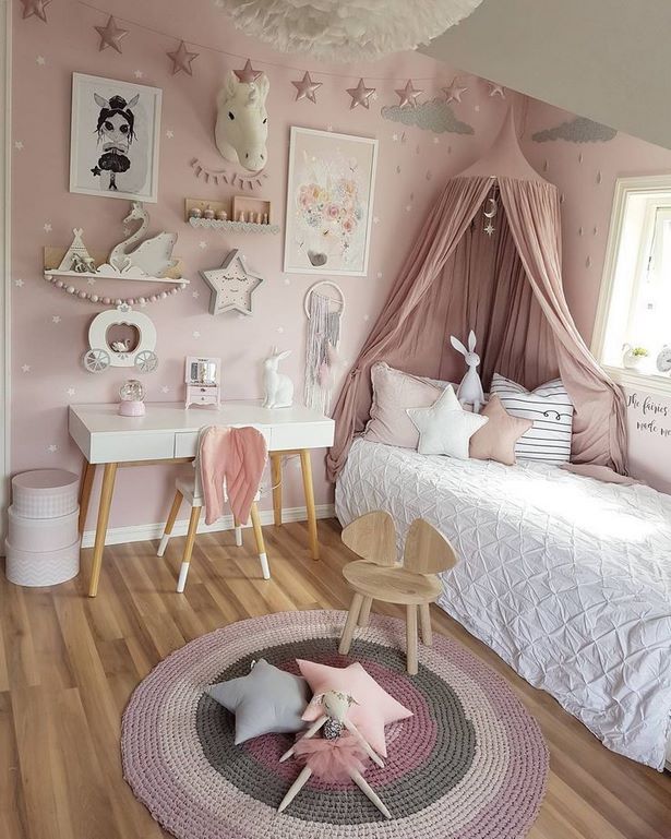 Mädchenzimmer rosa grau