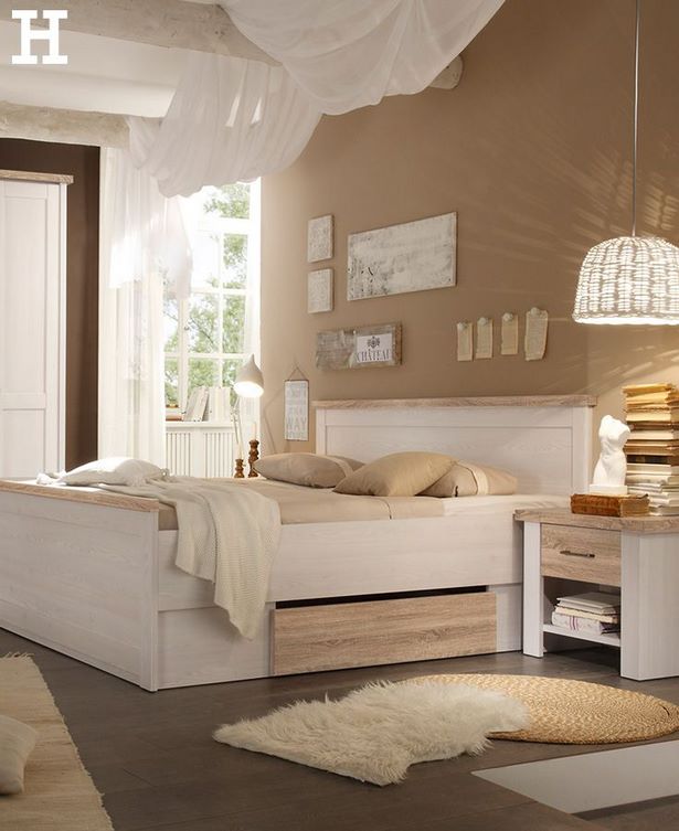 Schlafzimmer beige weiß