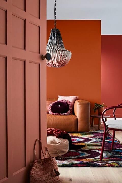 Terracotta wandfarbe wohnzimmer
