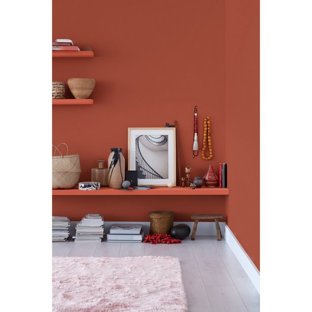 Terracotta wandfarbe wohnzimmer