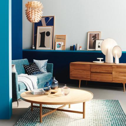 Wandfarbe blau wohnzimmer