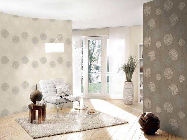 Wohnzimmer tapete beige