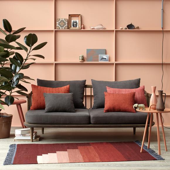 Wohnzimmer terracotta farbe