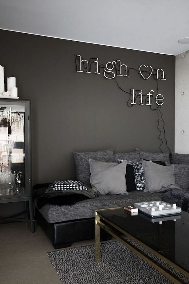 Wohnzimmer wand grau streichen