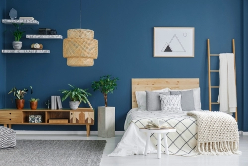 Farbgestaltung schlafzimmer blau