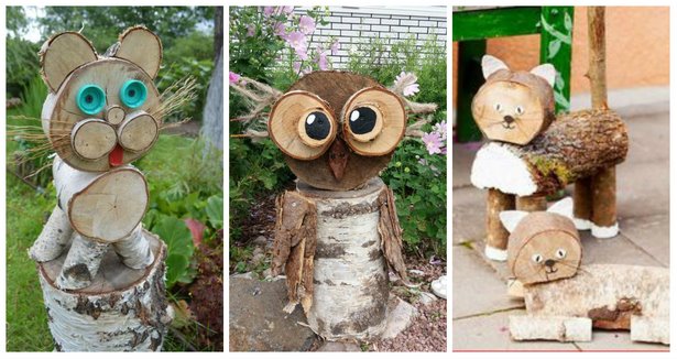 Holzfiguren selber machen garten