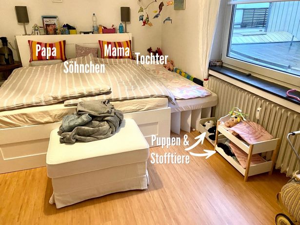 Kleines schlafzimmer mit baby einrichten