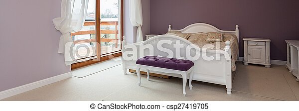 Schlafzimmer lila wand