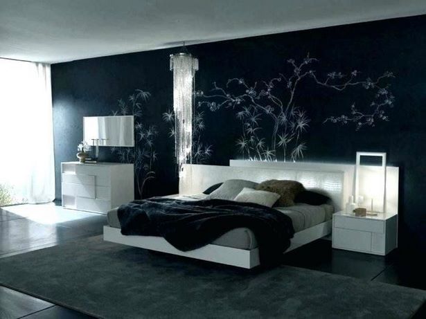 Schlafzimmer schwarzes bett welche wandfarbe