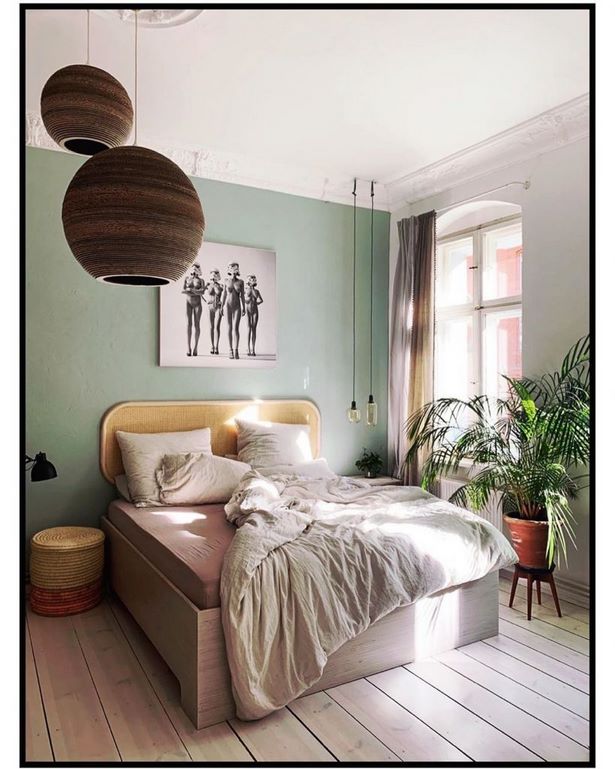 Schlafzimmer wand grün