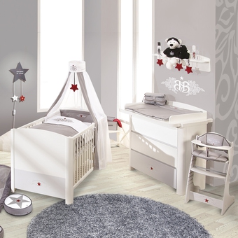 Babybett und wickelkommode set