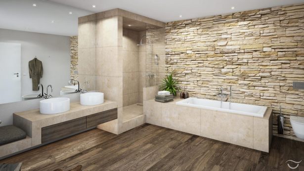 Badezimmer ideen mit holz