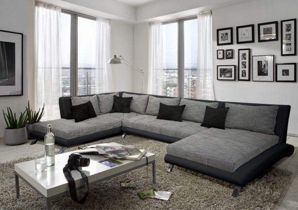 Wohnzimmer ideen braune couch