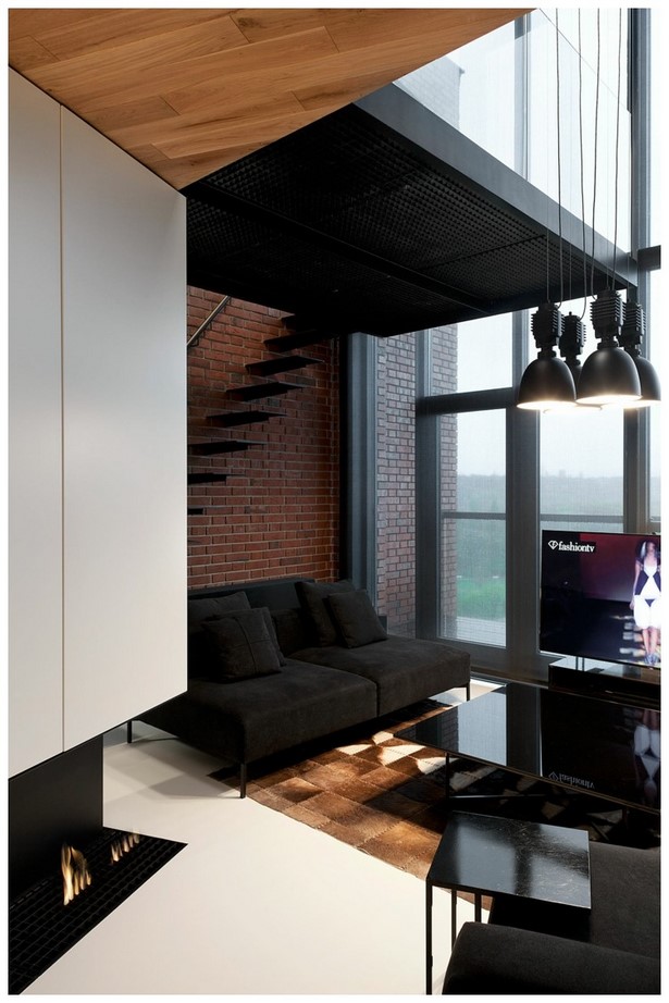 Wohnzimmer ideen schwarzes sofa