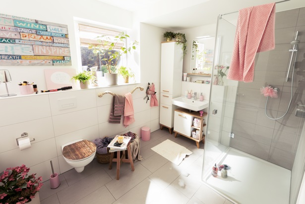 Badezimmer deko pink