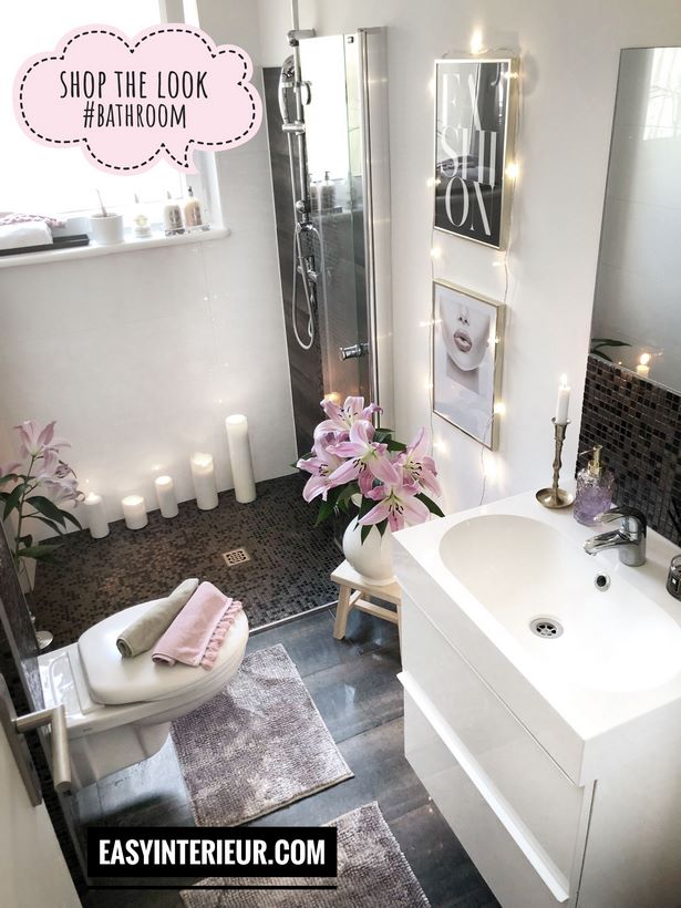 Badezimmer deko rosa