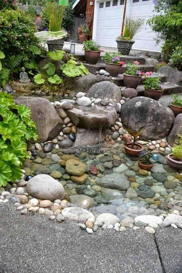 Garten gestalten mit steinen