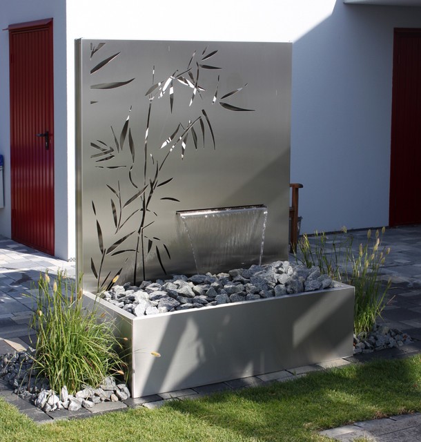 Gartengestaltung modern mit wasser