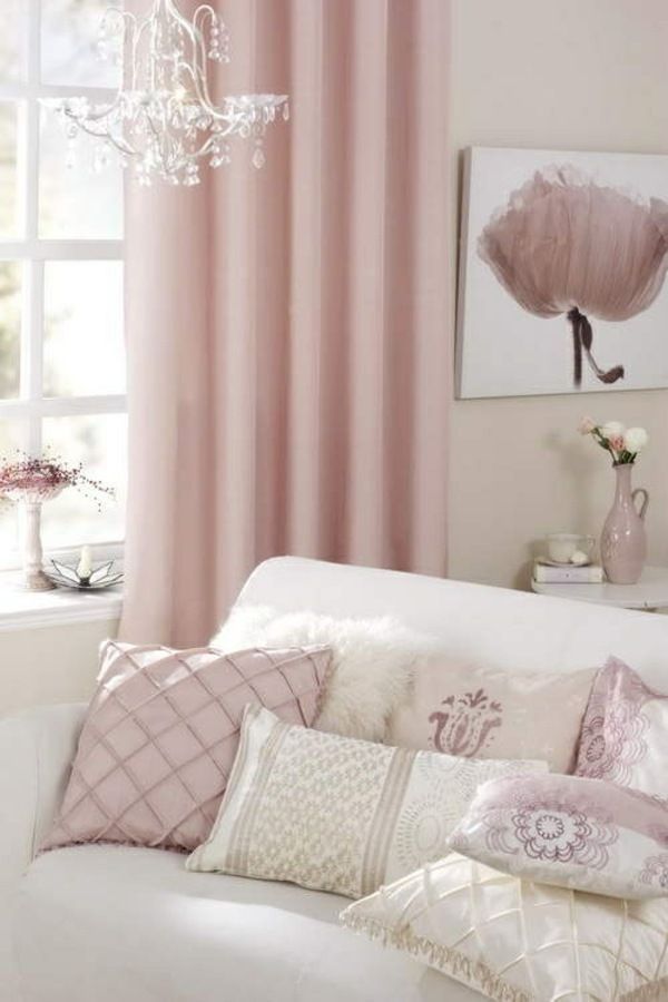 Rosa wohnzimmer deko