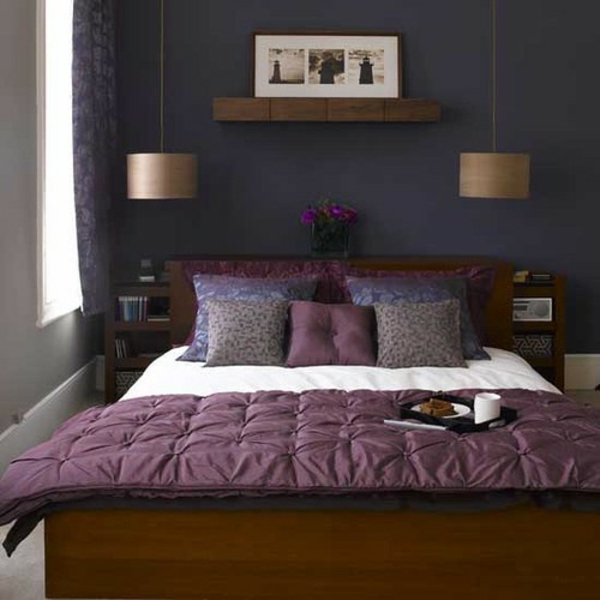 Schlafzimmer deko lila