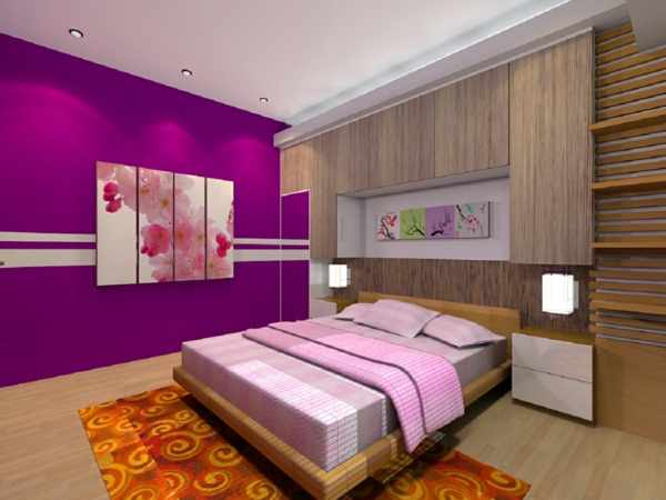 Schlafzimmer ideen lila
