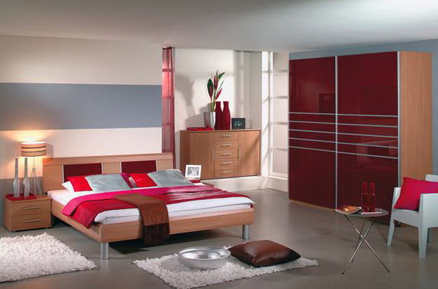 Schlafzimmer rot