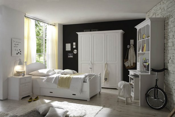Jugendzimmer in schwarz weiß